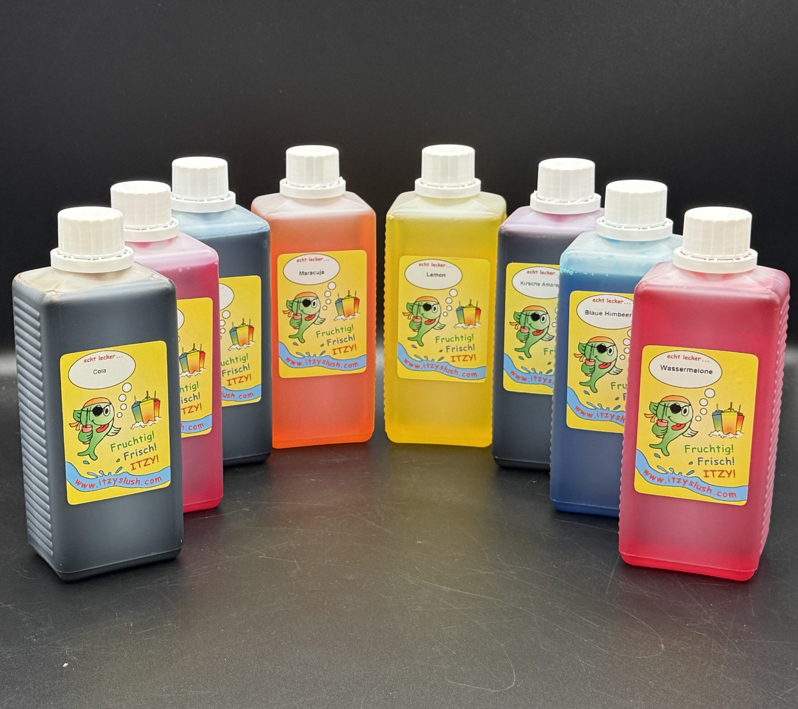 8x 500 ml - Set itzyslush Premiumsirup - vegan, gluten-, lactosefrei
